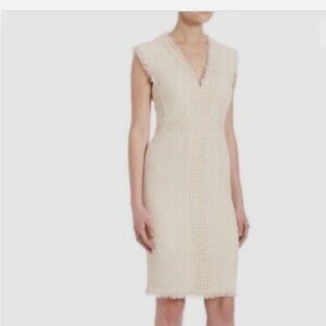 Rebecca Taylor tweed Cream Sleeveless Dress